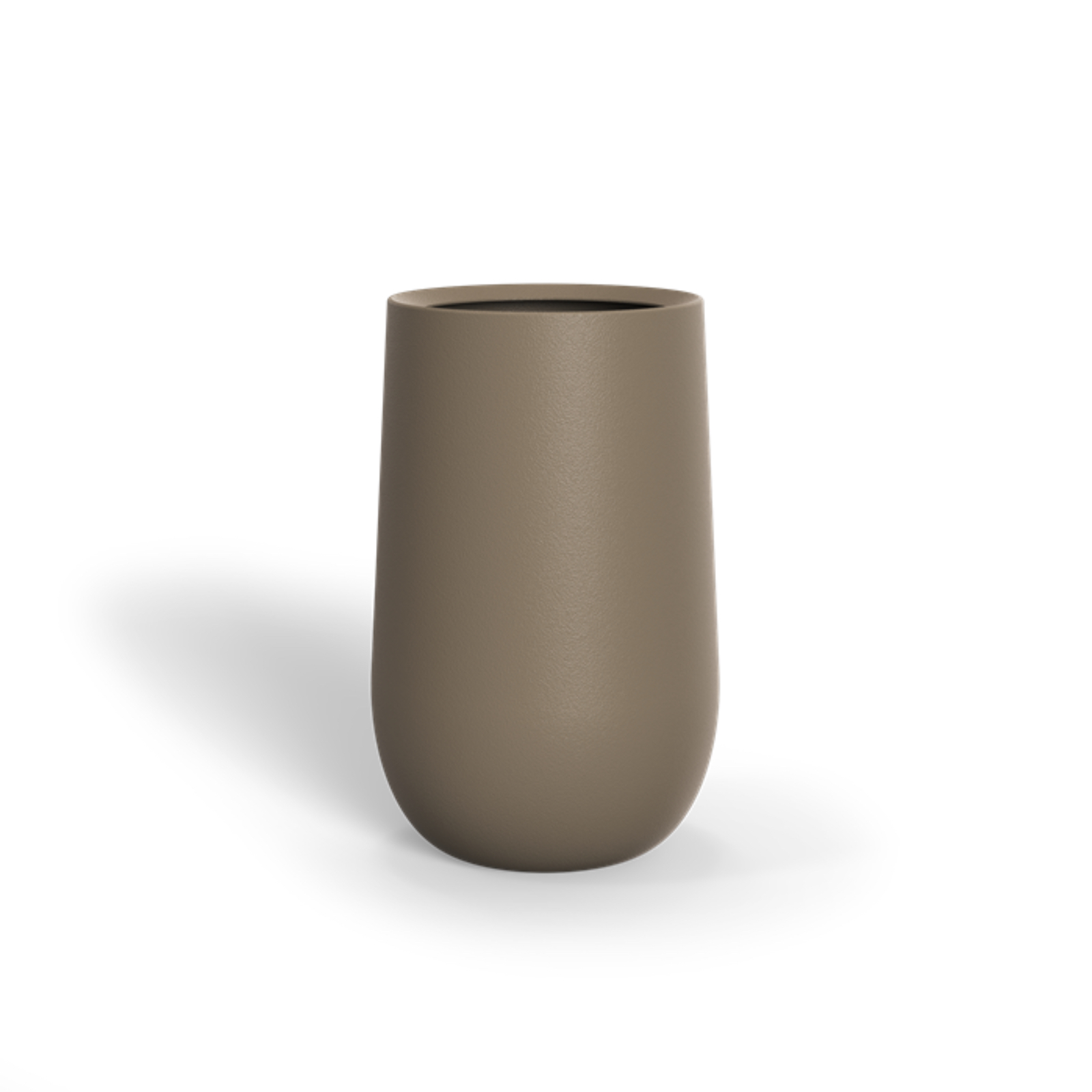 Adezz Lora Pflanzgefäß Fiberglas Pflanzkübel Blumenkübel 50x80 cm beigegrau