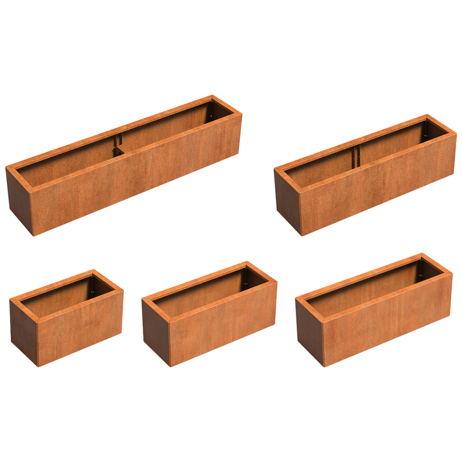 Adezz Carrez Connect ohne Boden aus Corten-Stahl Pflanzgefäß Pflanzkübel Adezz Carrez Connect ohne Boden aus Corten-Stahl Pflanzgefäß Pflanzkübel