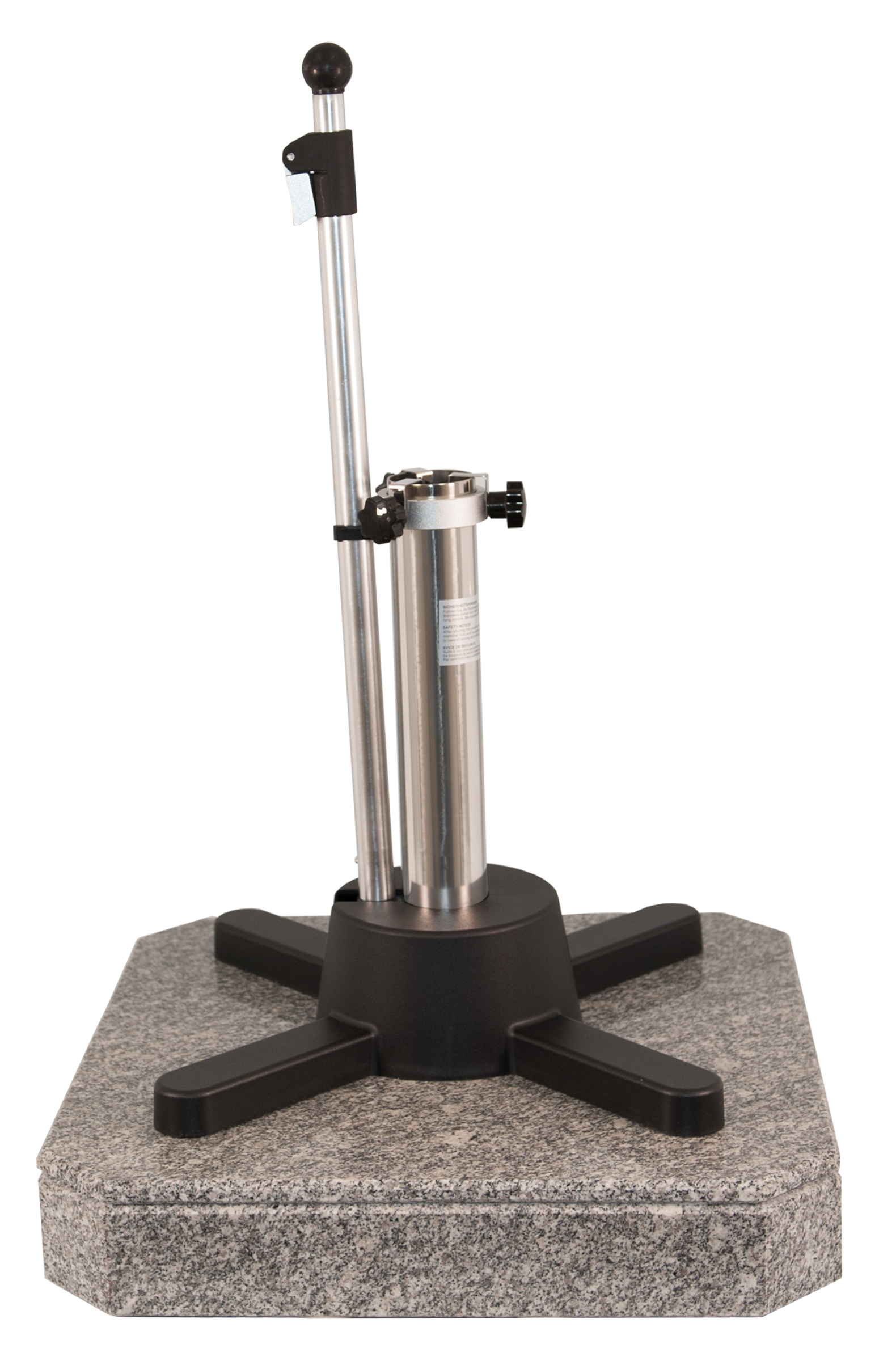 Liro Schirmständer Mini Plus 50 S mit flexibler Klemmung Granit 51 x 51 cm grau G50S-51-05