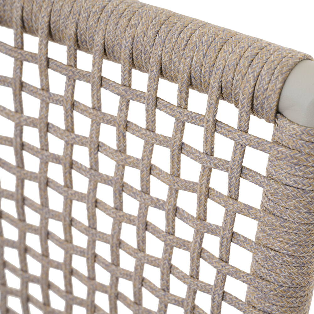 Siena Garden Kent Stapelsessel matt seidengrau/taupe grau/Teak Rope