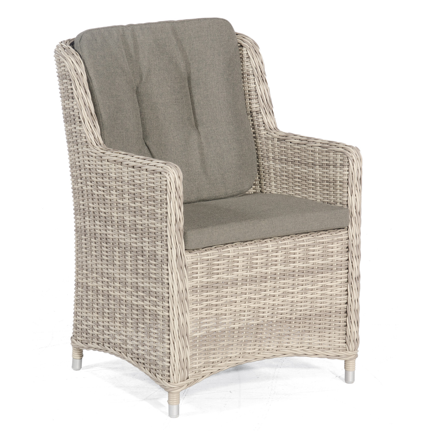 Sonnenpartner Avatar 4er-Set Garten-Sessel Gartenstuhl Alu mit Polyrattan white-coral