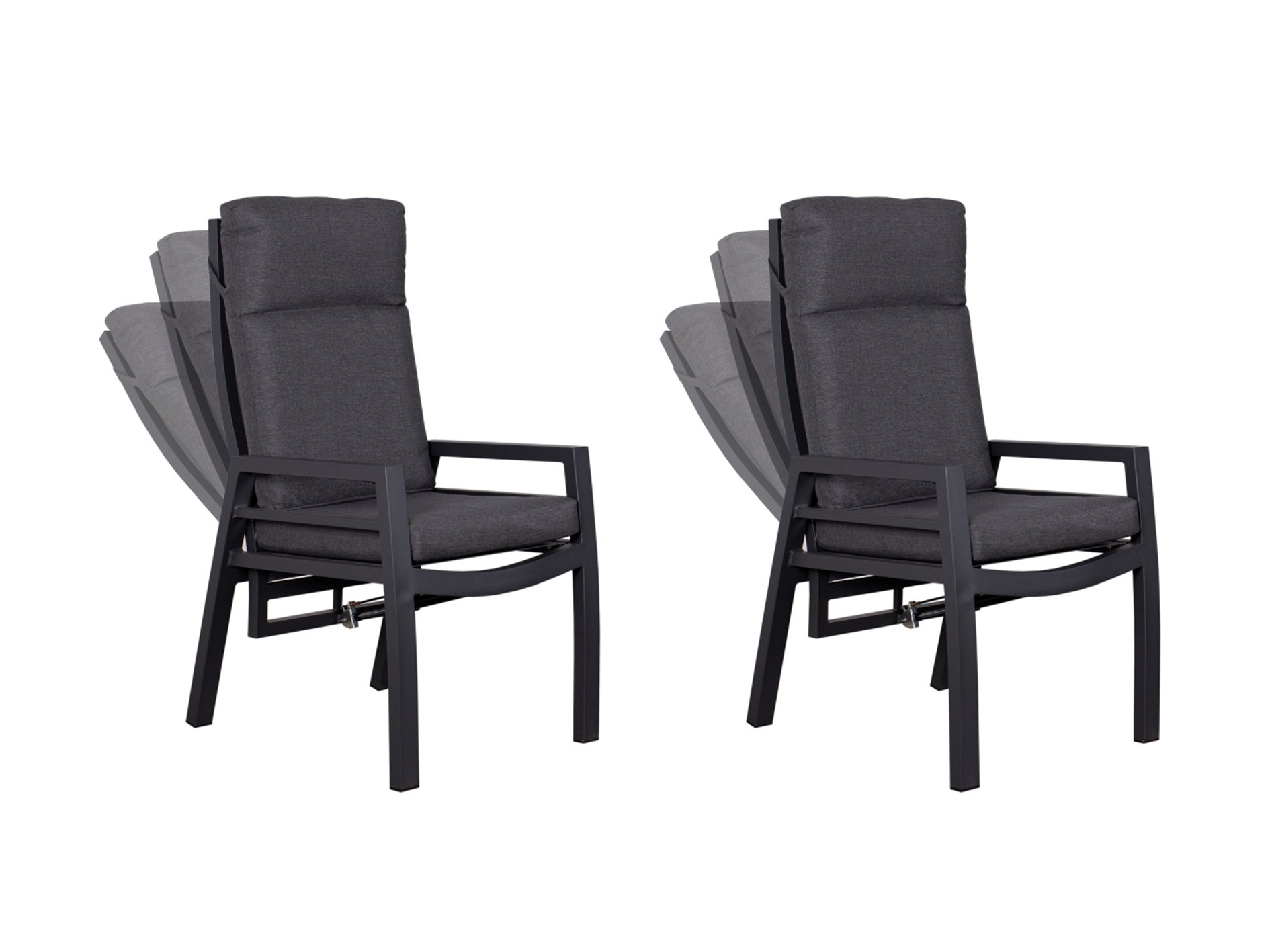 deVries 2x Dining/Relax-Sessel "MONTANA" 2 Stück Gartenstuhl 60 x 67 x 109 cm