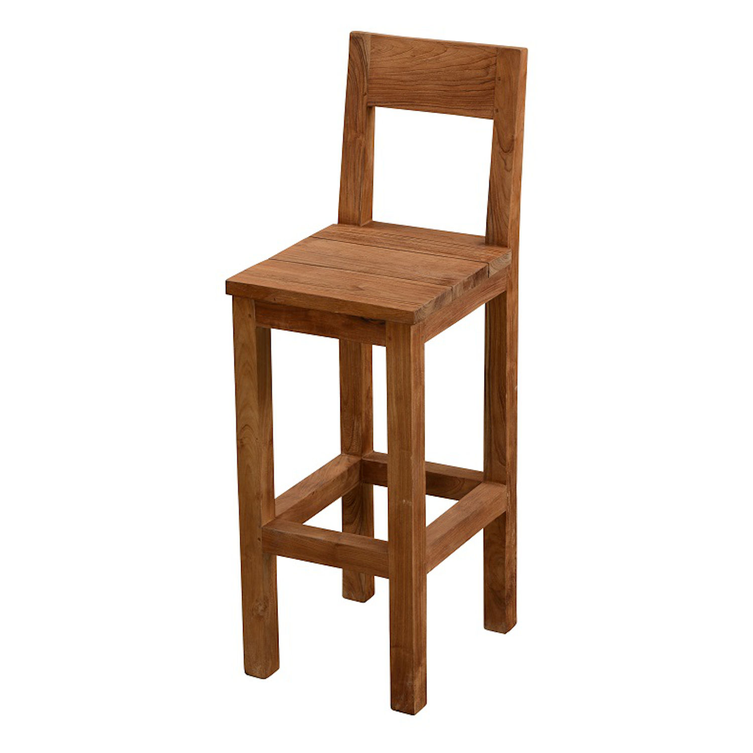 Inko Teakholz-Barstuhl Abacus recyceltes Teak Barhocker 36,5 x 44,5 x 109 cm Inko Teakholz-Barstuhl Abacus recyceltes Teak Barhocker 36,5 x 44,5 x 109 cm