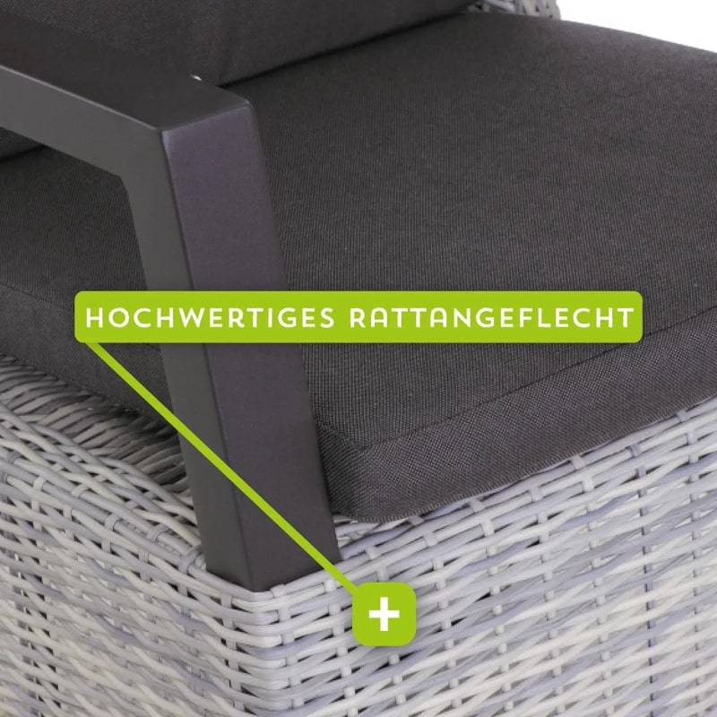 Siena Garden Dining Move Corido SE Sessel Alu, Geflecht, inkl. Kissen