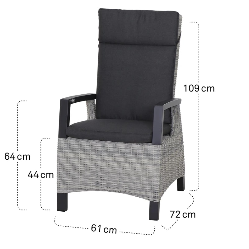 Siena Garden Dining Move Corido SE Sessel Alu, Geflecht, inkl. Kissen
