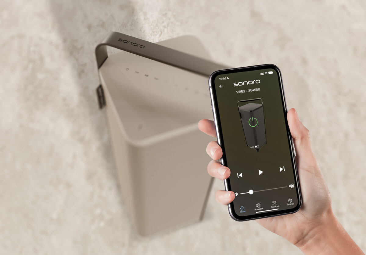 sonoro Vibes XL Tragbarer Outdoor Bluetooth Lautsprecher mit HiFi-Klang Tan