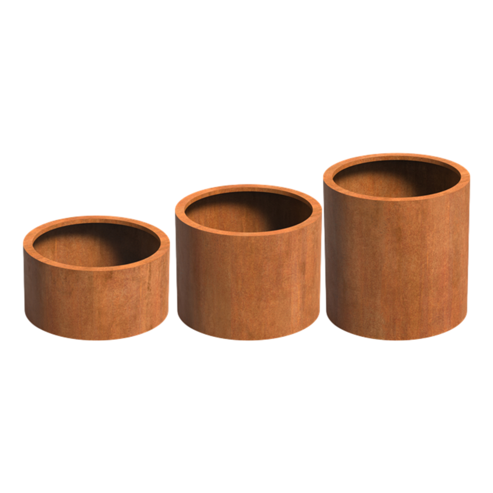 Adezz Circum ohne Boden Pflanzgefäß aus Corten-Stahl Pflanzkübel Blumentopf