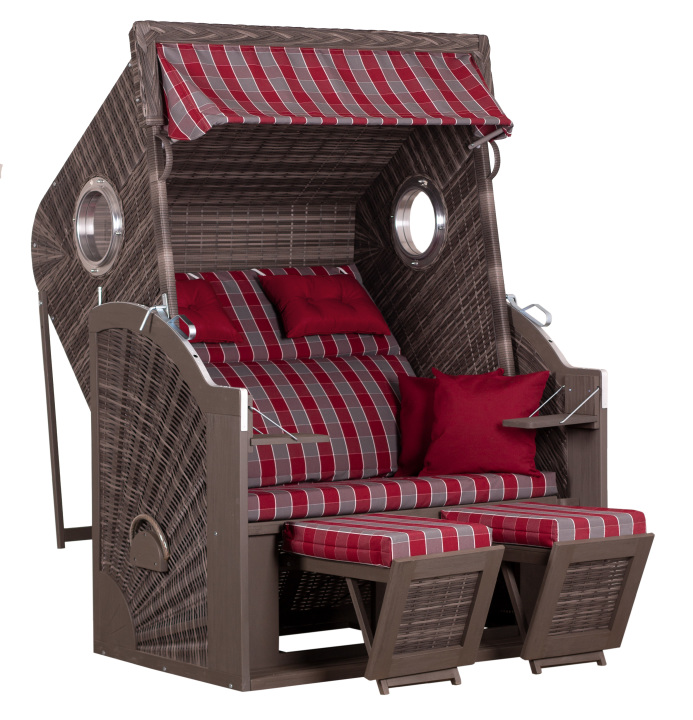 deVries Strandkorb PURE® CLIFF XL SUN PE Des. 472 st. grey 130 x 80 x 160 cm deVries Strandkorb PURE® CLIFF XL SUN PE Des. 472 st. grey 130 x 80 x 160 cm