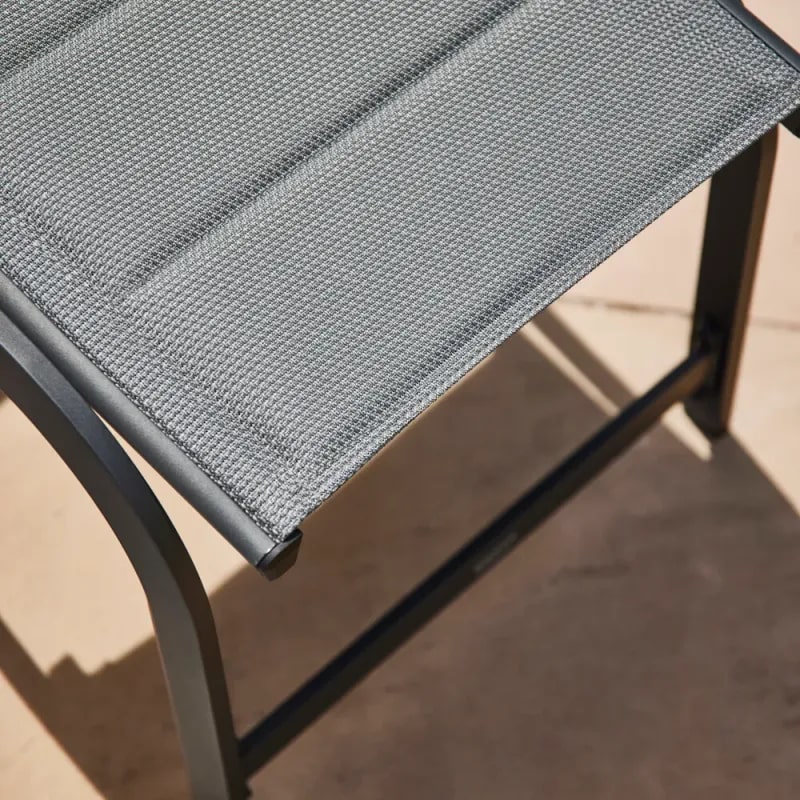 Siena Garden Tesoro Hocker – Aluminium & Ranotex in royal-grey (P11778)