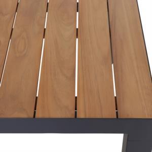 Siena Garden Silva Dining Tisch 180 x 100 cm - Aluminium (matt anthrazit)& FSC-Teak
