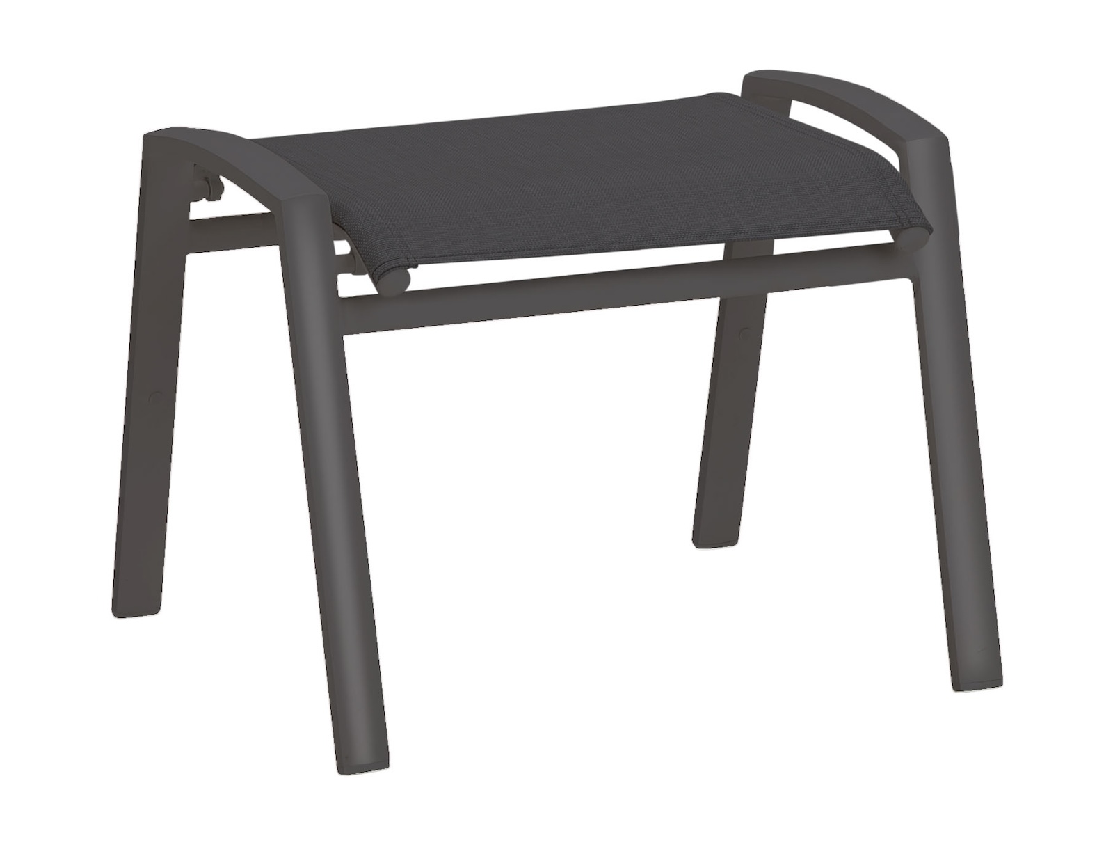 Best Cavalese Hocker Gartenhocker für Klappstuhl Anthrazit 59 x 51 x 45 cm