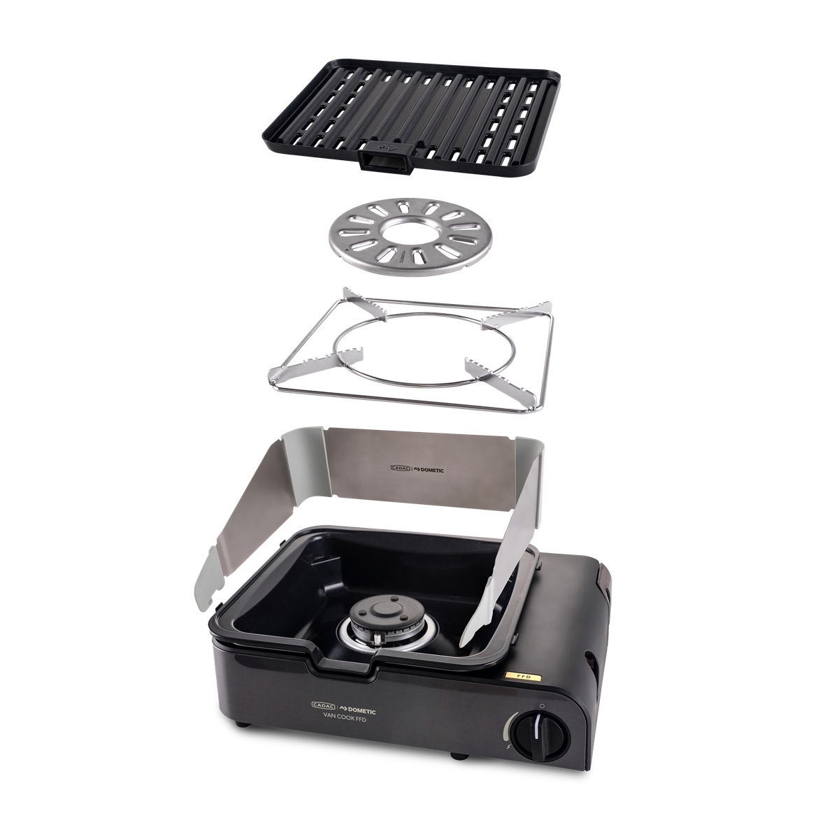Cadac Van Cook FFD BBQ Plate Gasgrill Tischgrill Campinggrill 1025-25-UN