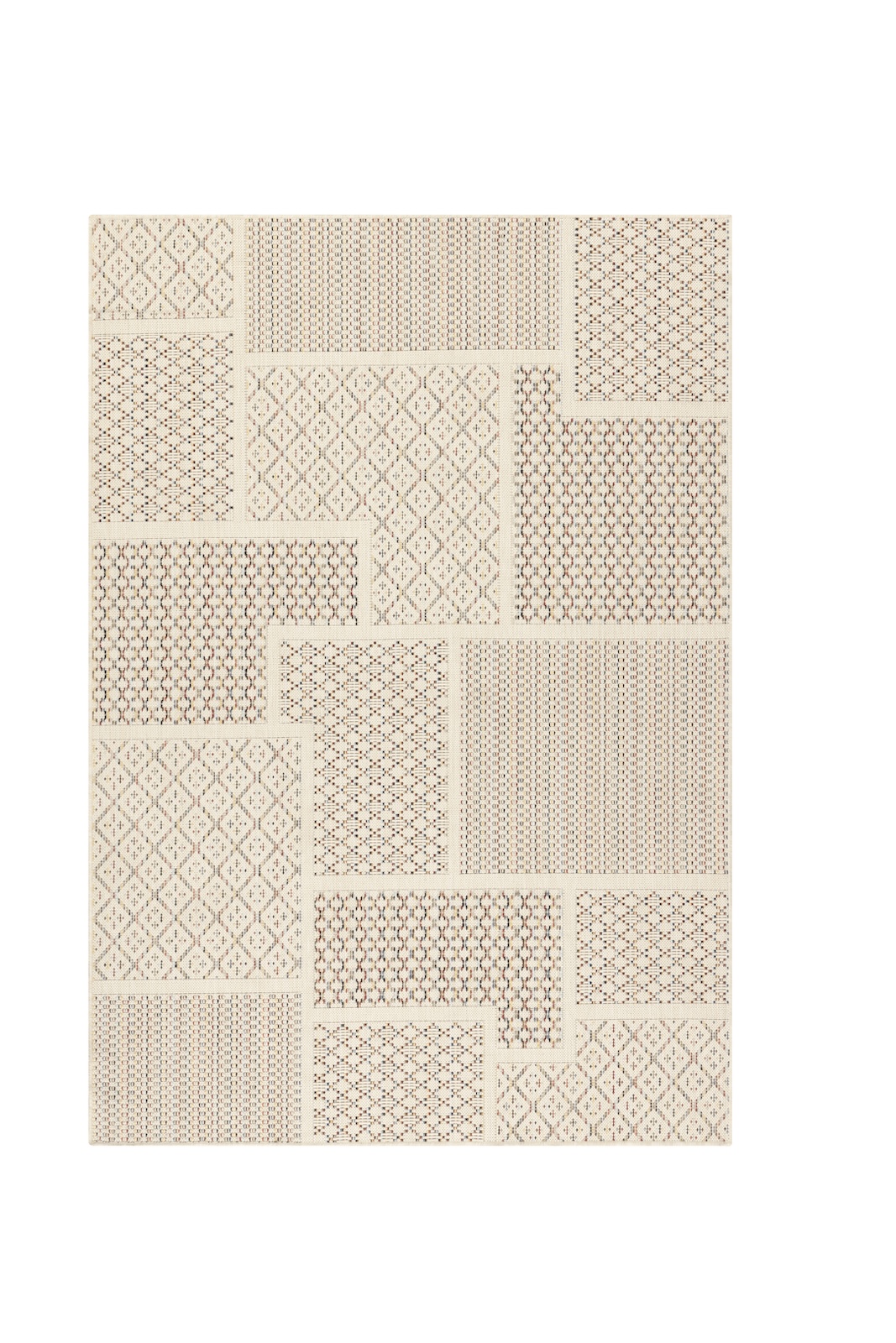 Peyer Syntex Brücke Rainbow Patchwork h-grau-gem. Teppich in mehreren Größen