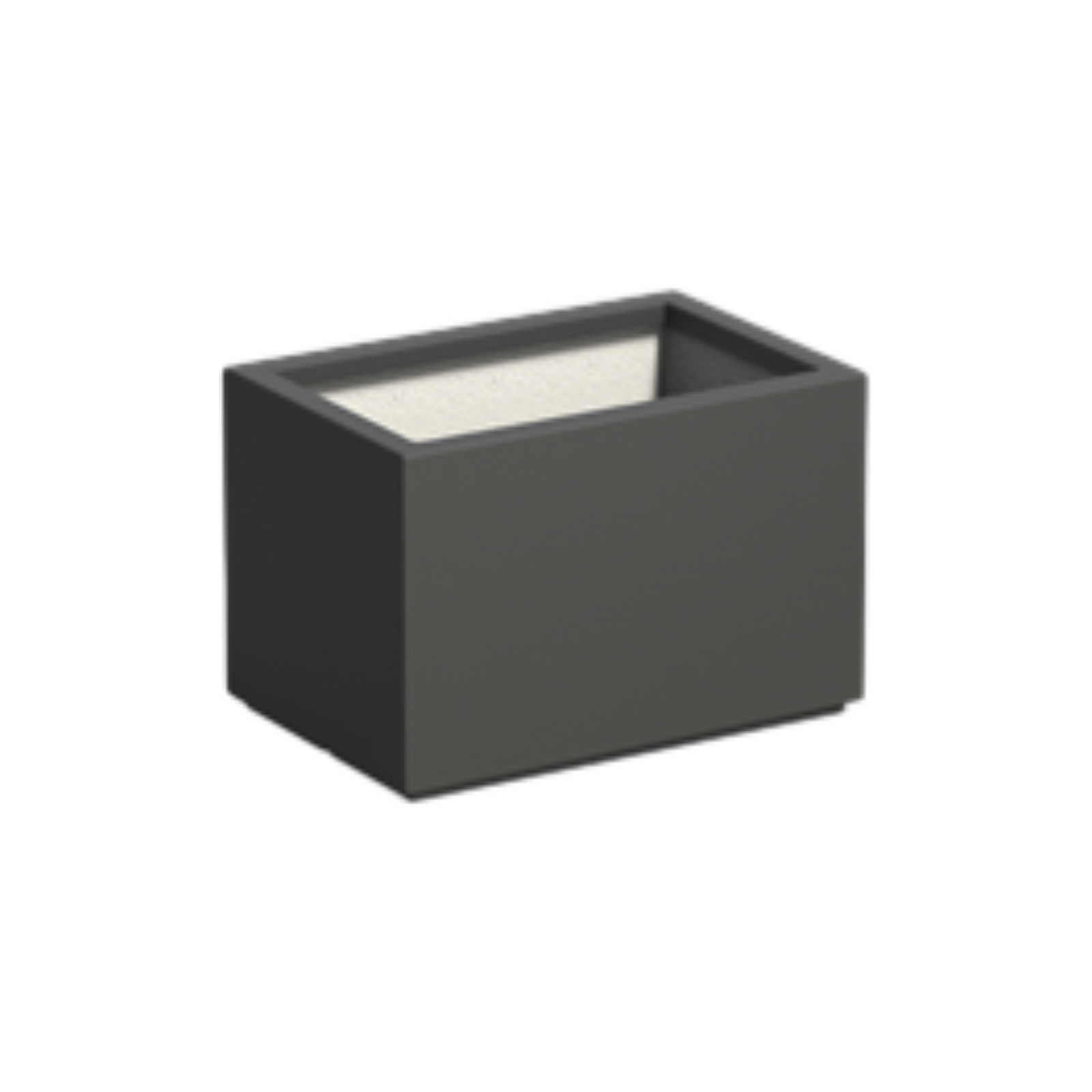 Adezz Pflanzgefäß Carrez mit Boden Fiberglas Pflanzkübel Blumenkübel schwarz