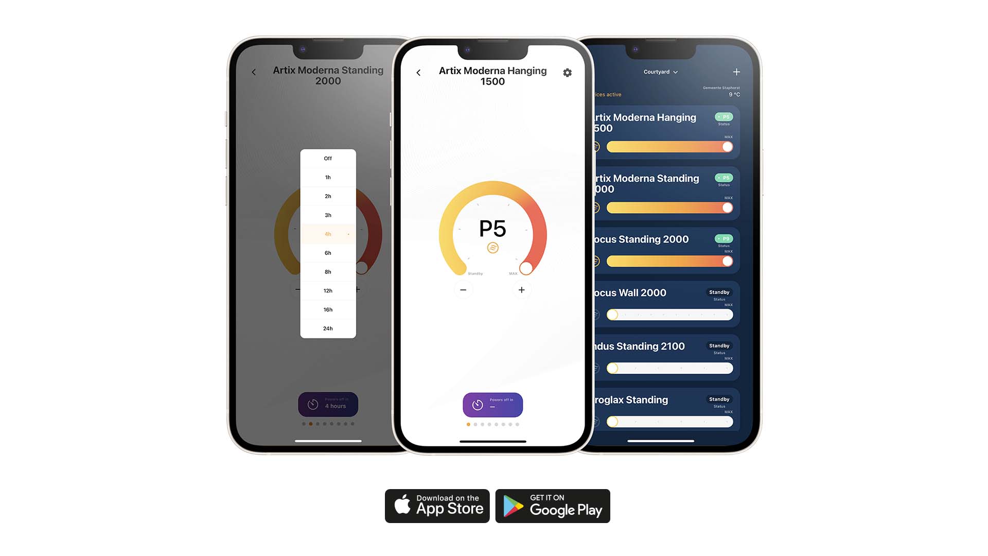SUNRED® Smart Heater Proglax Gastro Wall / Hanging Black 2000W Heizstrahler Wand-/Deckenmontage