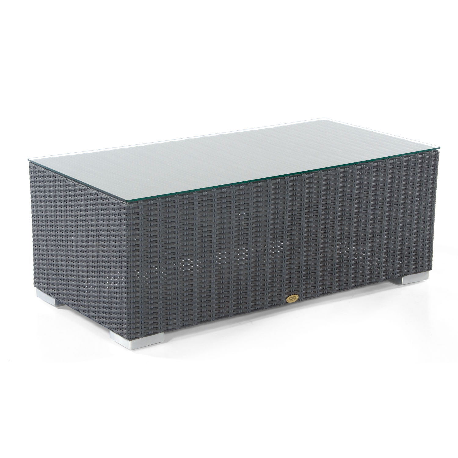 Sonnenpartner Residence Loungetisch 120x60 cm Aluminium graphit-schwarz mit Glas