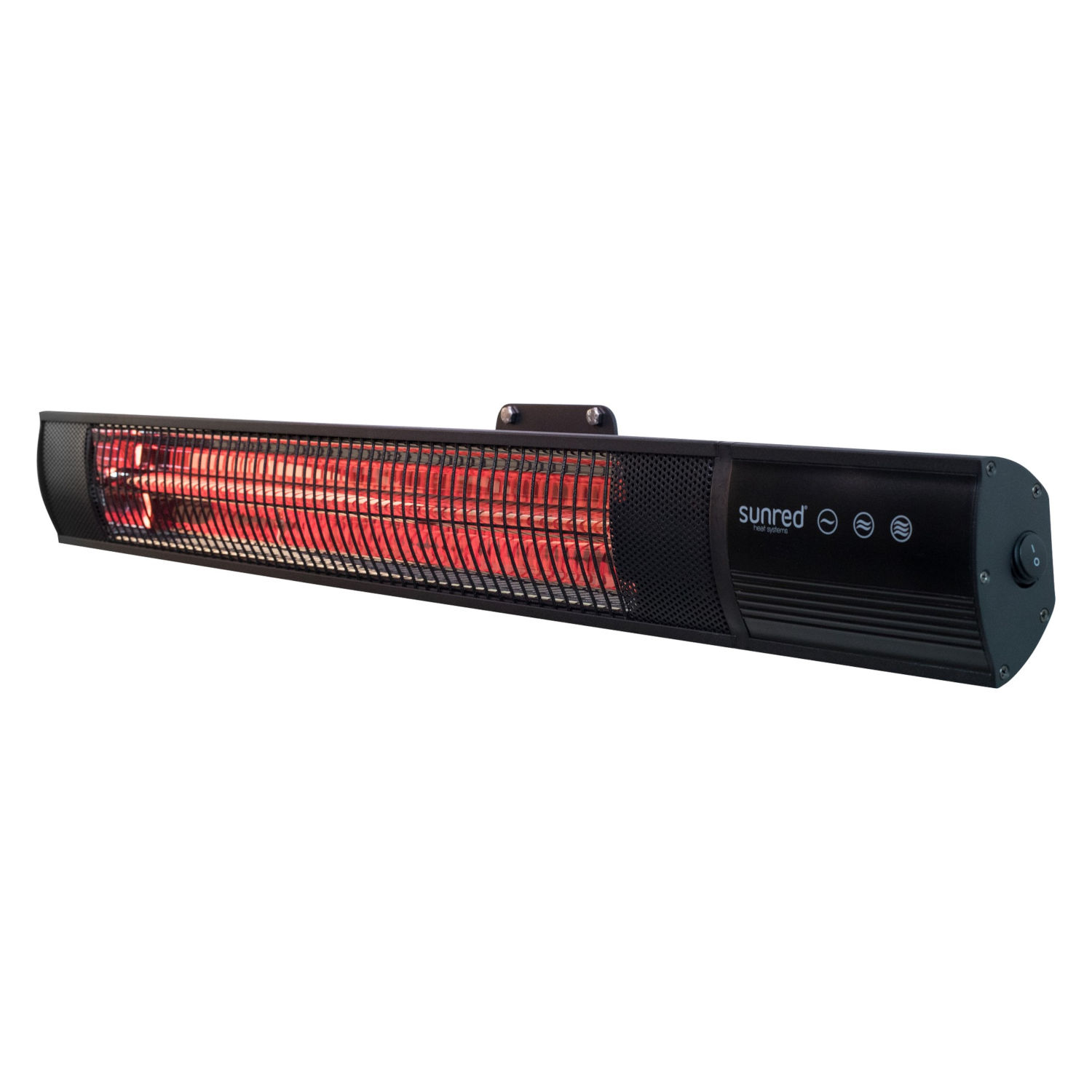 SUNRED® Dark Wall Black Wand-Infrarot-Heizstrahler Wasserfest 2500 Watt schwarz