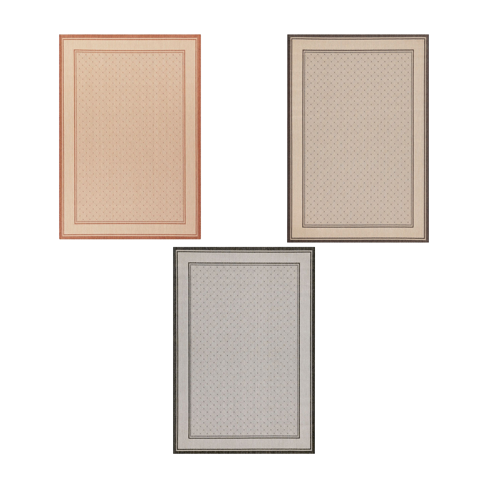 Peyer Syntex Teppich Clara Bordüre 200/290 cm Outdoor-Teppich Gartenteppich