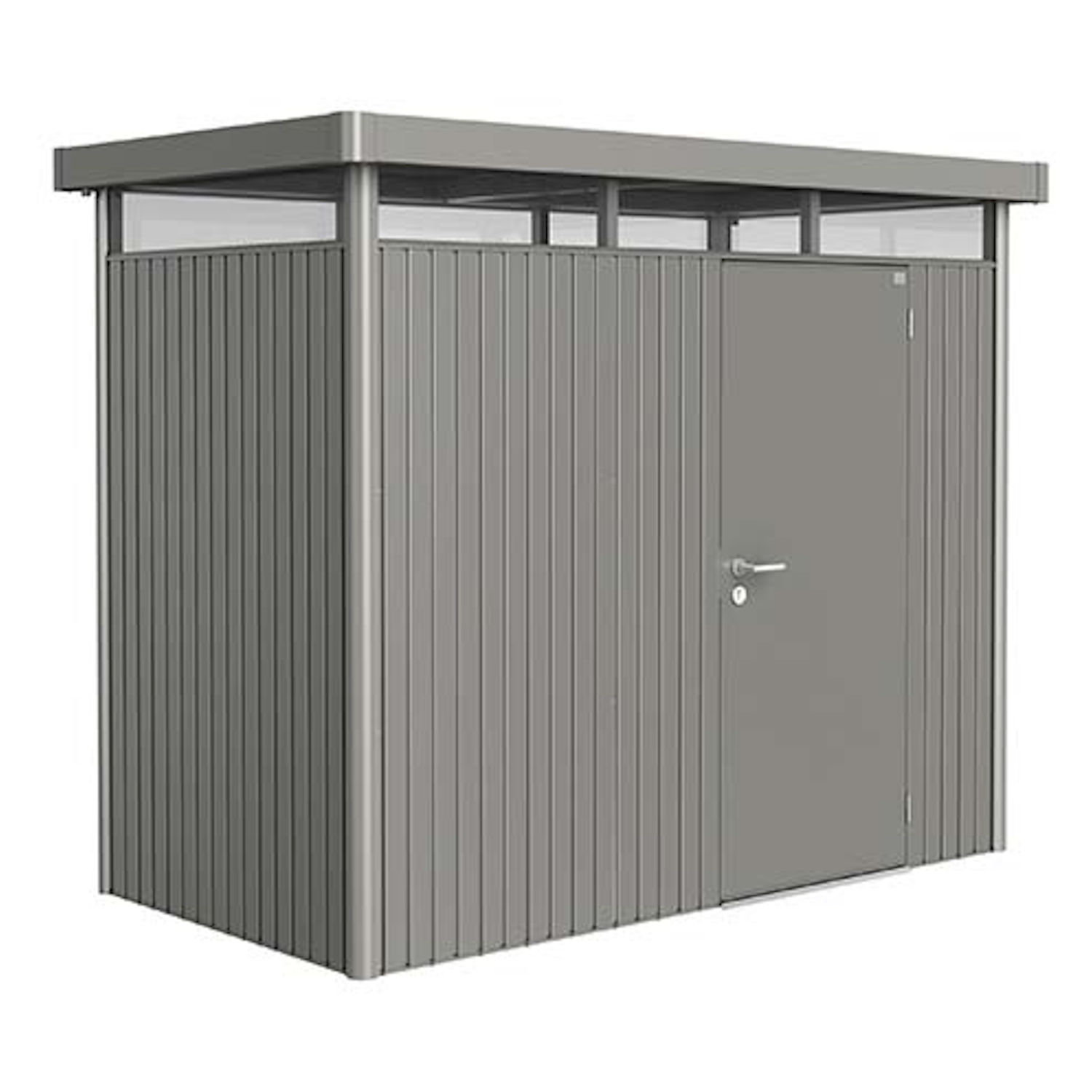 Biohort Gartenhaus Highline® mit Standardtür quarzgrau-metallic 6 verschiedenen Größen Gerätehaus