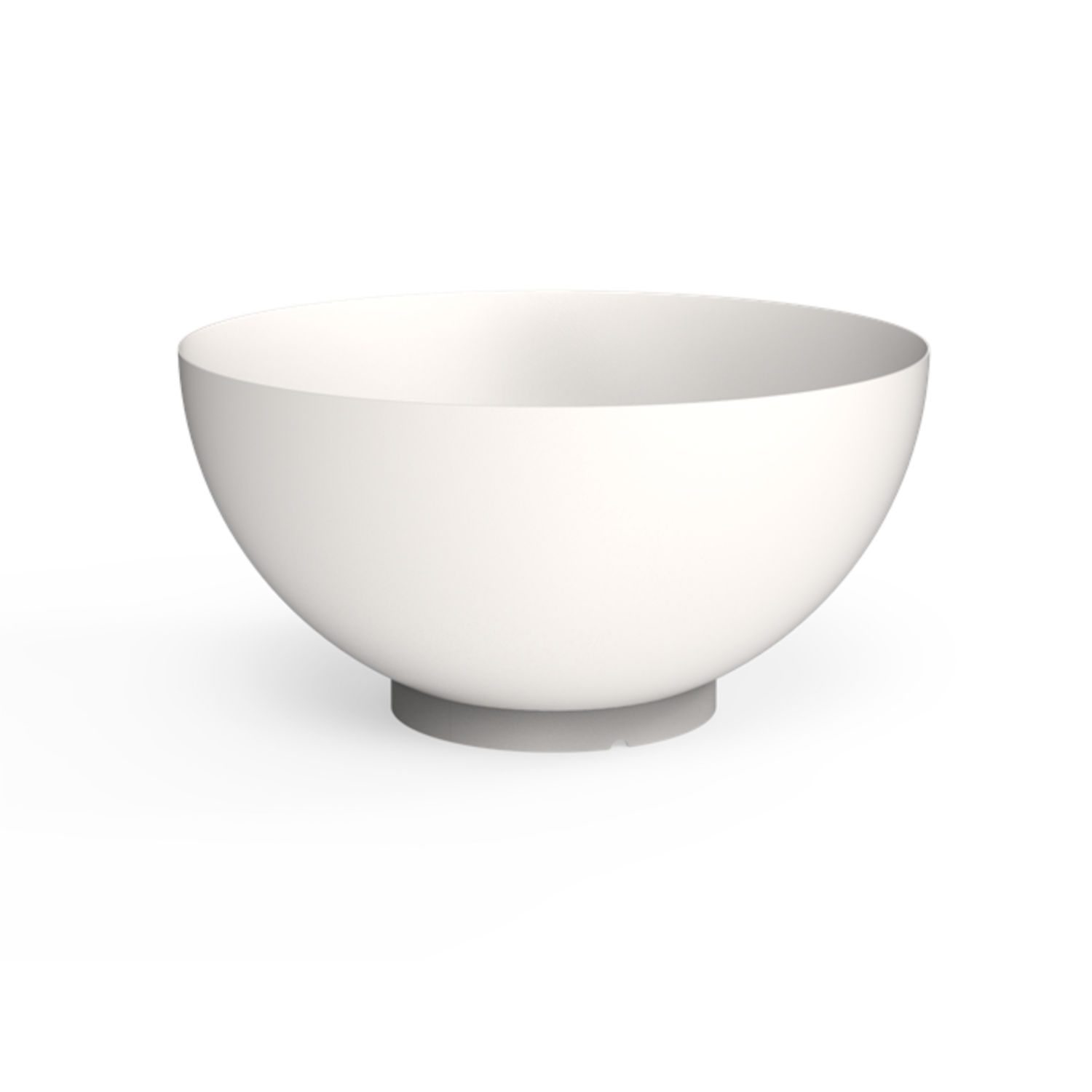 Adezz Bocca Pflanzschale rund aus Aluminium RAL 9016 verkehrsweiß Pflanzgefäß