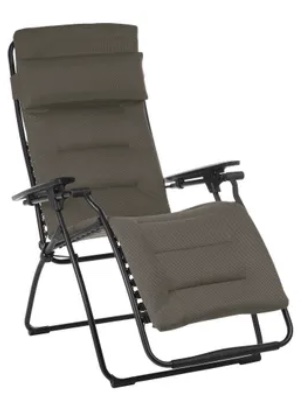 Lafuma Gepolsterte Zero-Gravity-Relaxliege Futura AirComfort® Marron Taupe LFM3120.7057