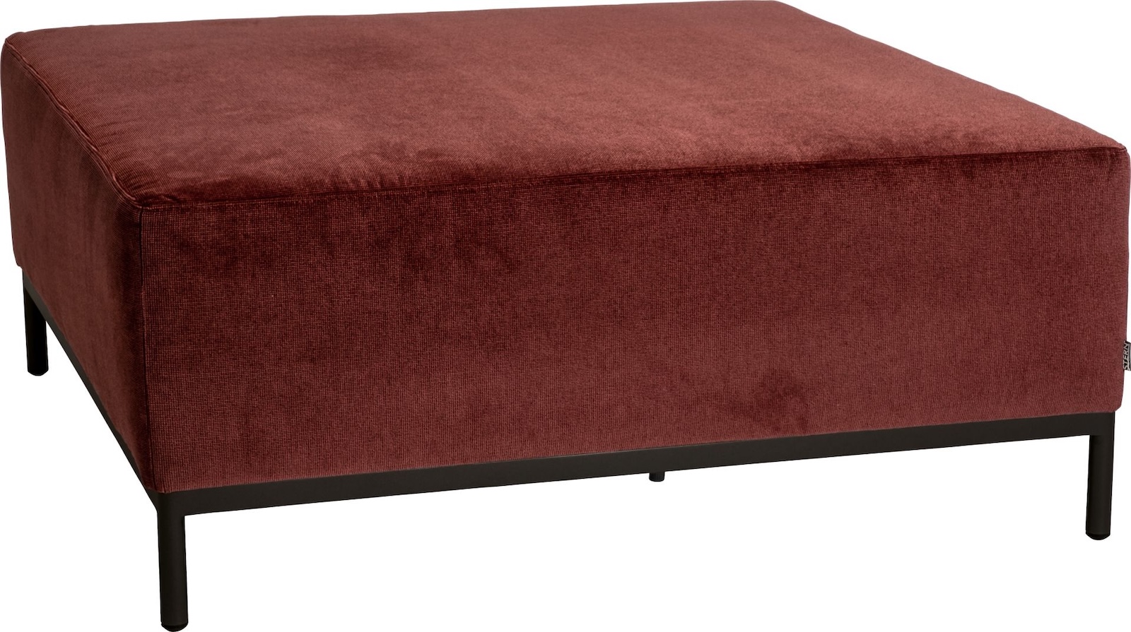 Stern Taavi Lounge-Hocker Sitzhocker Gartenhocker Aluminium-Gestell weinrot/black