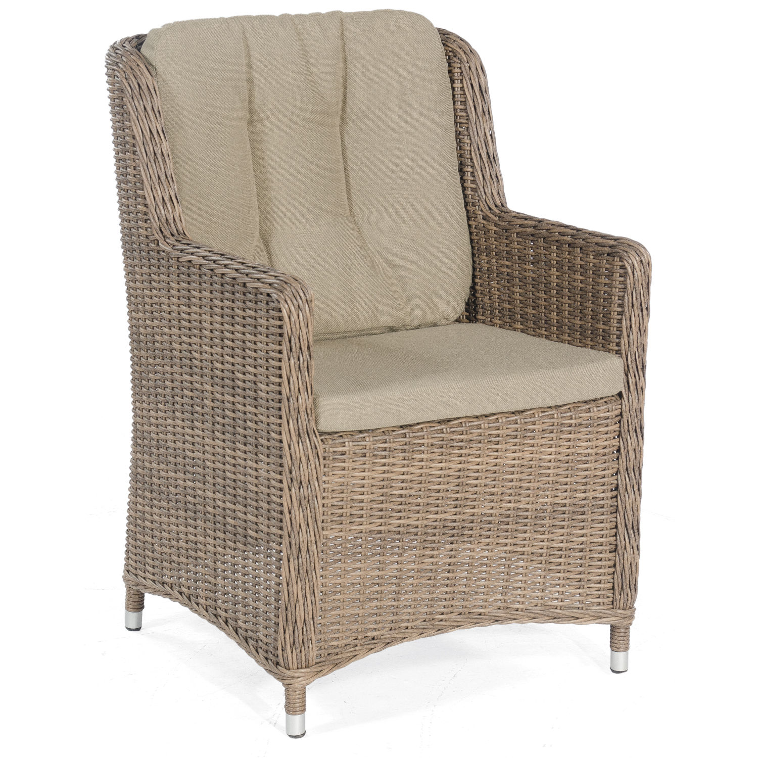 Sonnenpartner 6er-Set Garten-Sessel Avatar Aluminium mit Polyrattan rustic-stream Gartenstuhl Hochlehner