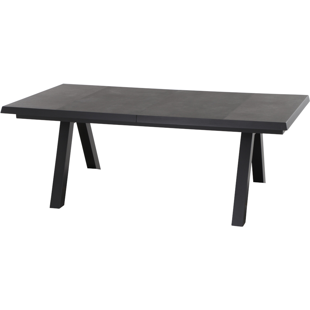 Siena Garden Ausziehtisch London 200/260 x 100 cm matt anthrazit / dunkelgrau Aluminium / Keramik