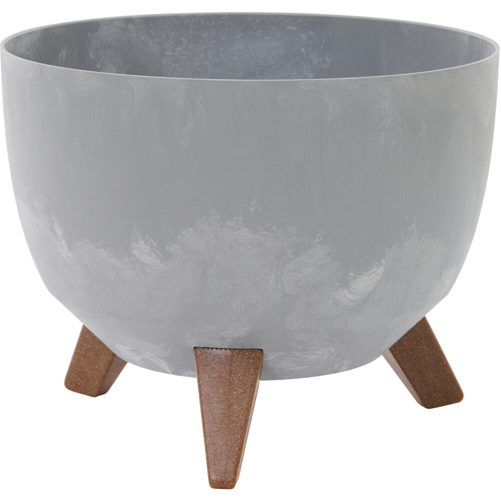 Siena Garden Pflanzgefäß OSLO STONE, Kunststoff auf Füßen mit Einsatz