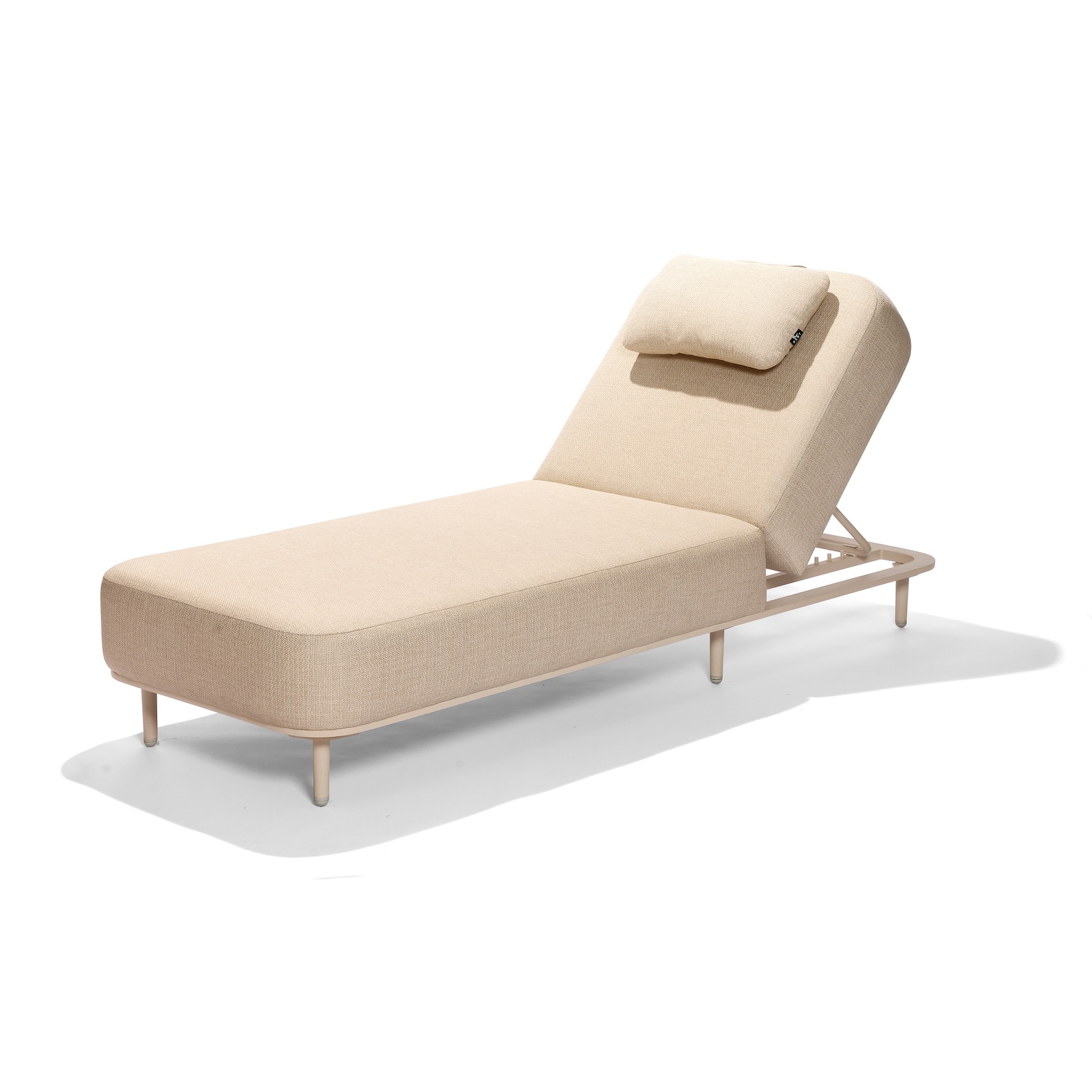 Best Belfort gepolsterter Loungesessel Sonnenliege Sand 74 x 205 x 36 cm