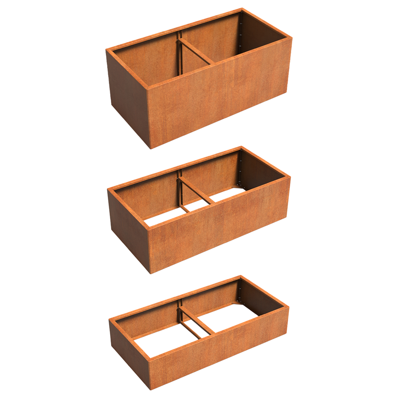 Adezz Carrez Connect ohne Boden aus Corten-Stahl Pflanzgefäß Pflanzkübel Adezz Carrez Connect ohne Boden aus Corten-Stahl Pflanzgefäß Pflanzkübel