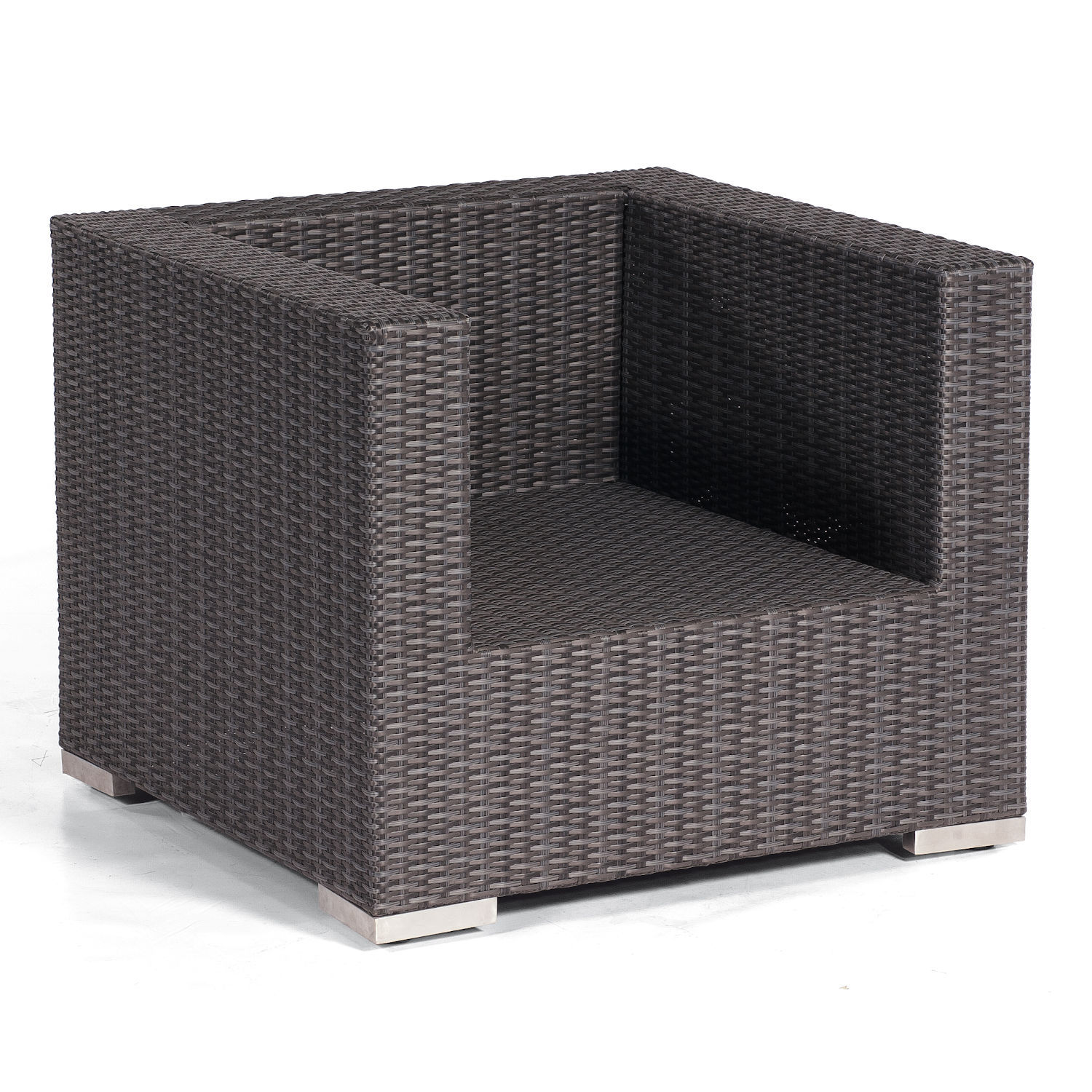 Sonnenpartner Residence Lounge-Sessel Alu/Polyrattan graphit-schwarz mit Kissen