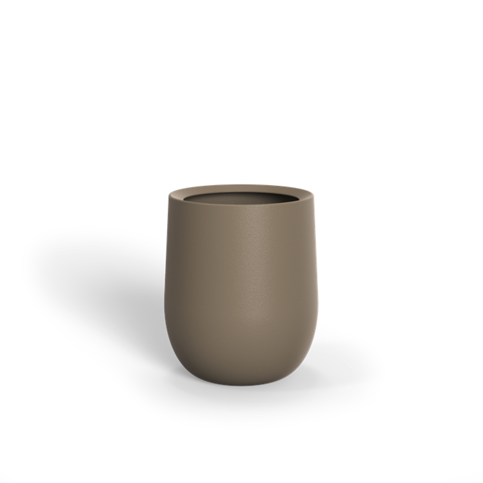 Adezz Lora Pflanzgefäß Fiberglas Pflanzkübel Blumenkübel 50x60 cm beigegrau