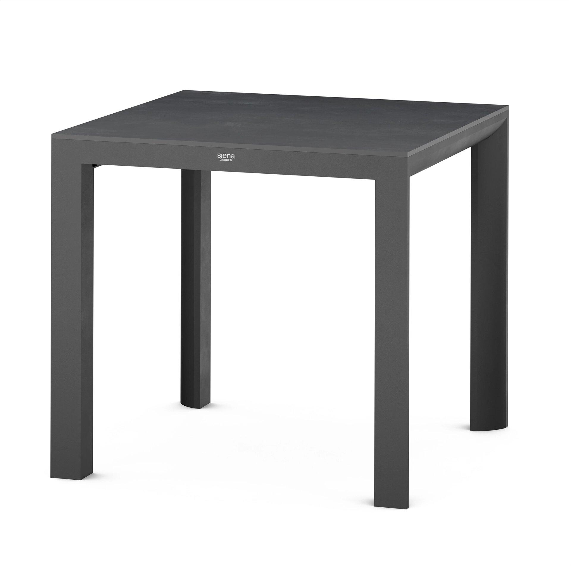 Siena Garden Silva Dining Tisch – 80 x 80  cm, Aluminium (matt anthrazit) & HPL Ferro