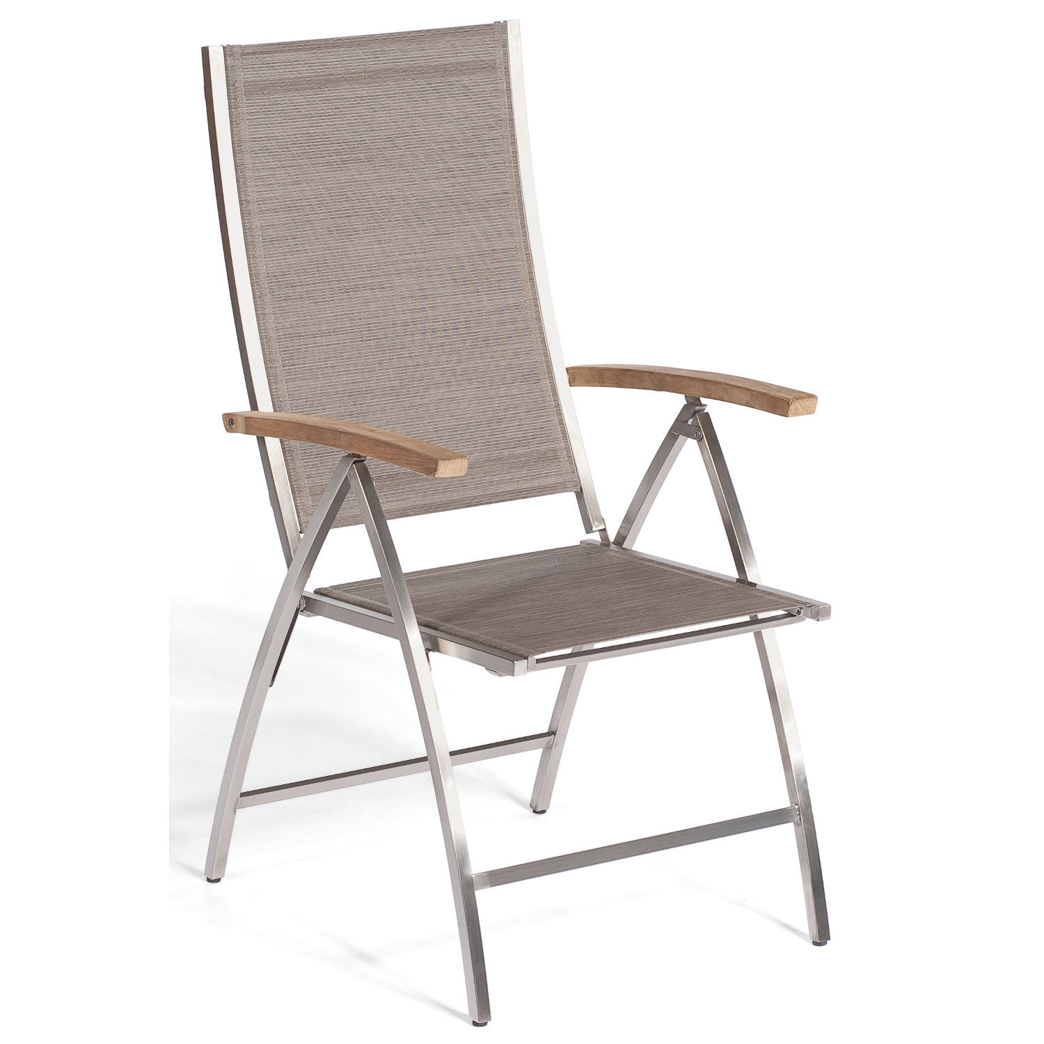 Sonnenpartner 4x Klappsessel Paragon taupe Klapp-Sessel Klappstuhl Edelstahl/Textilen