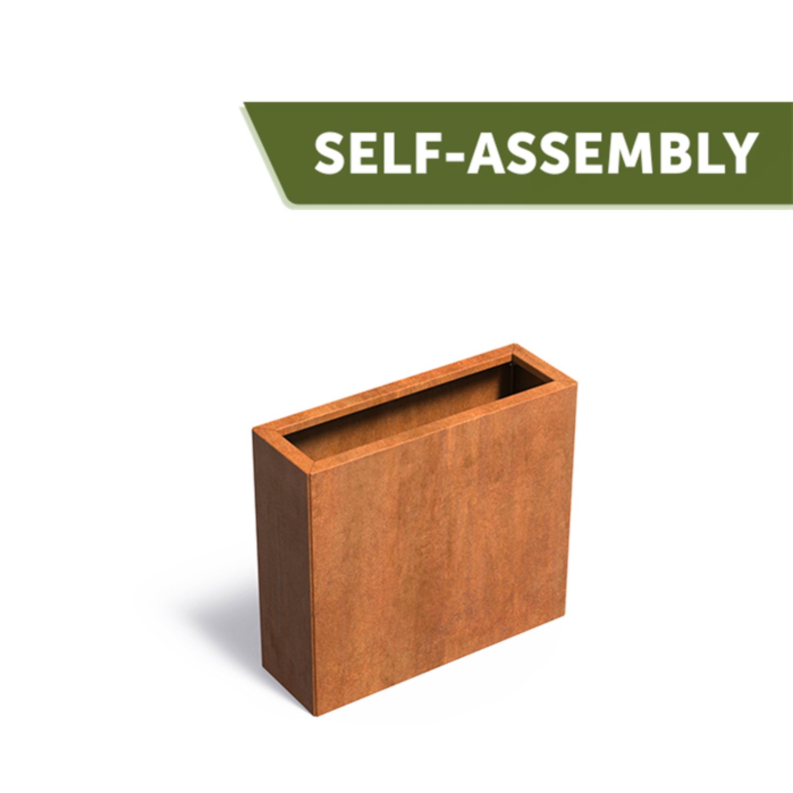 Adezz Carrez Connect ohne Boden aus Corten-Stahl Pflanzgefäß Pflanzkübel