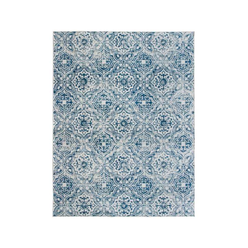 Fab Hab RealLife Teppich 225 x 285 cm Rug Mosaic Tile Blue waschbar blau