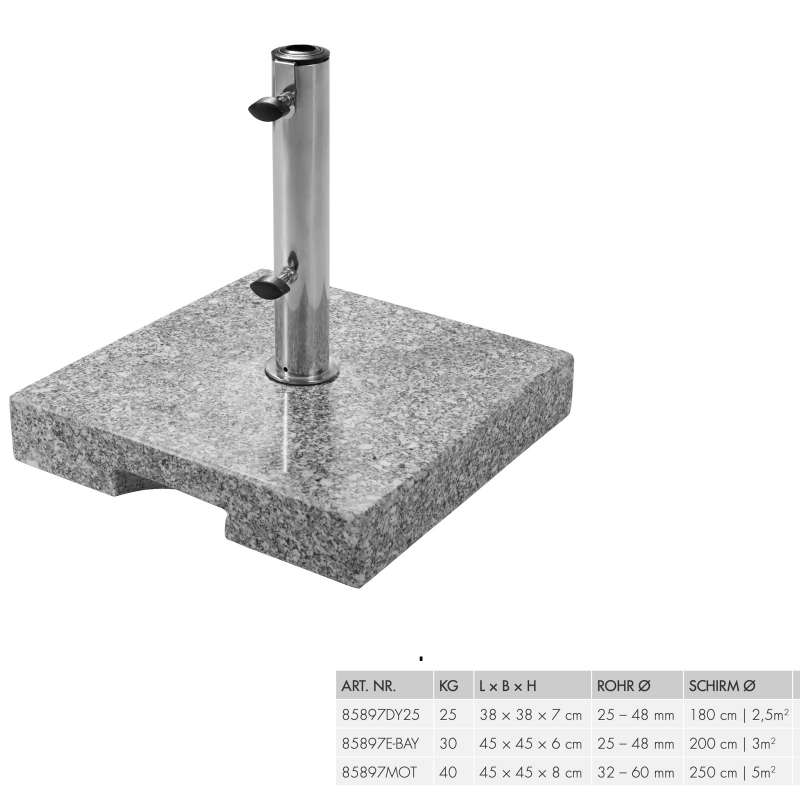 Doppler Granitsockel 25 30 40 kg auswählbar 85897