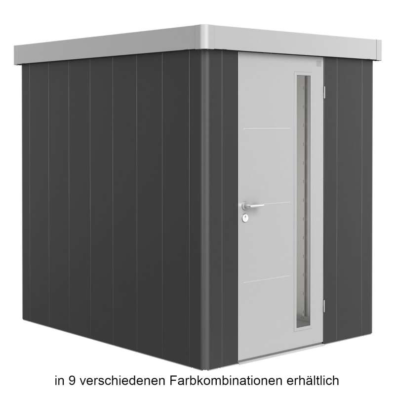 Biohort Gerätehaus Neo 2A 180x236x222 cm Standardtür in 9 verschiedenen Farben Gartenhaus
