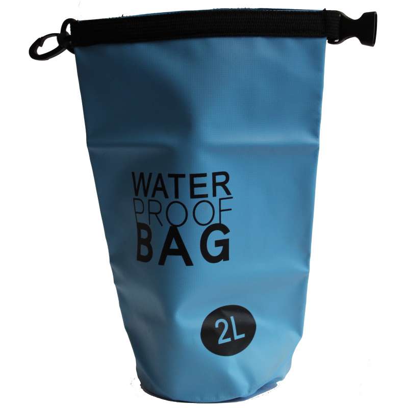 Drybag 2L Tasche 2 Liter wasserdicht Packsack blau Water proof Softcase Beutel
