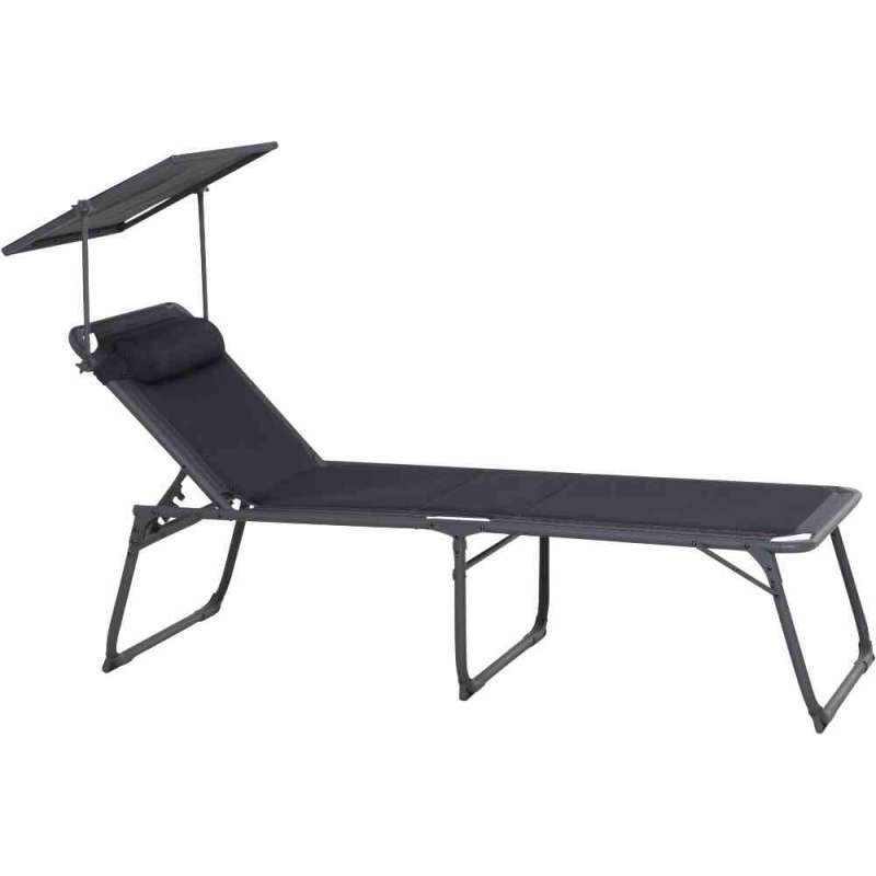 Siena Garden Campingliege PREMIUM, 6-fach verstellbar, 200 x 69 x 43 cm anthrazit M31053