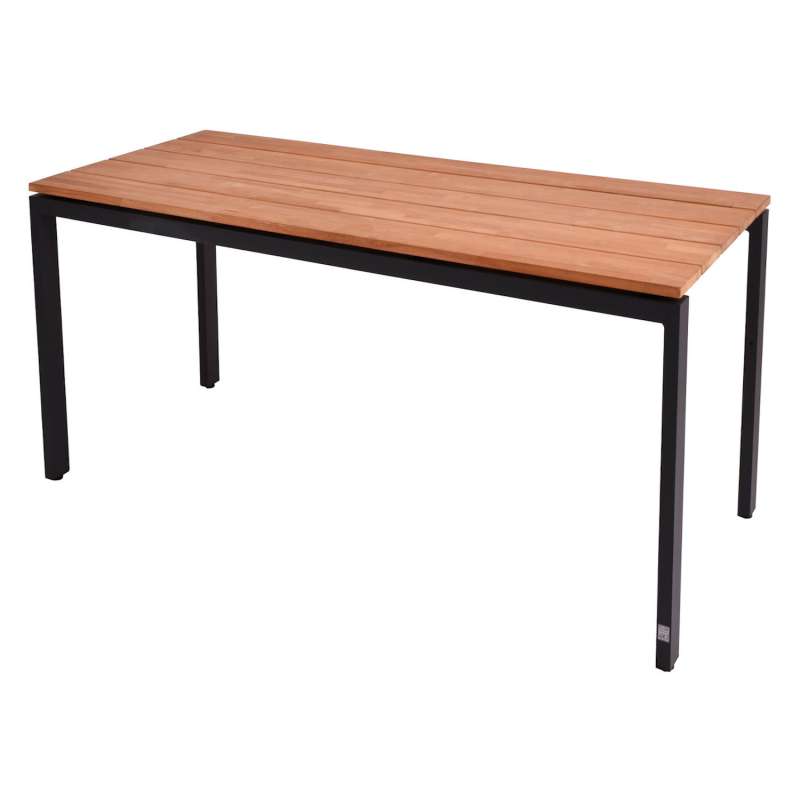 4Seasons Outdoor Gartentisch Goa Aluminium Teakholz 160x95 cm
