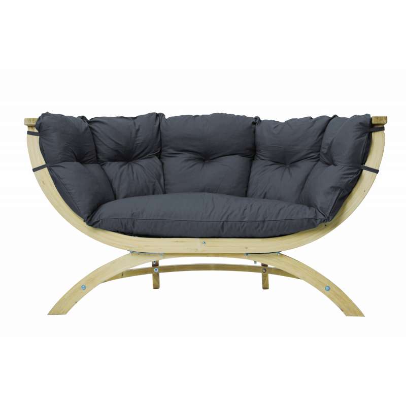 AMAZONAS Loungesofa Siena Due Anthracite inkl. Sitzkissen ca. 171,5 x 94 x 67cm für Haus und Garten