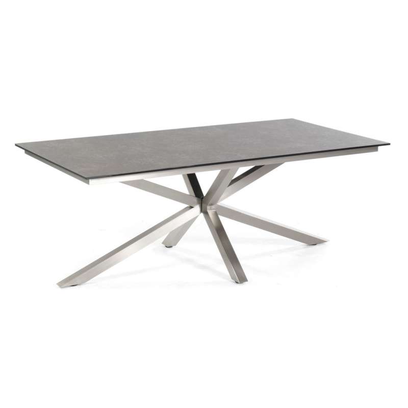 Sonnenpartner Gartentisch Base-Spectra diagonal 200x100 cm Edelstahl
