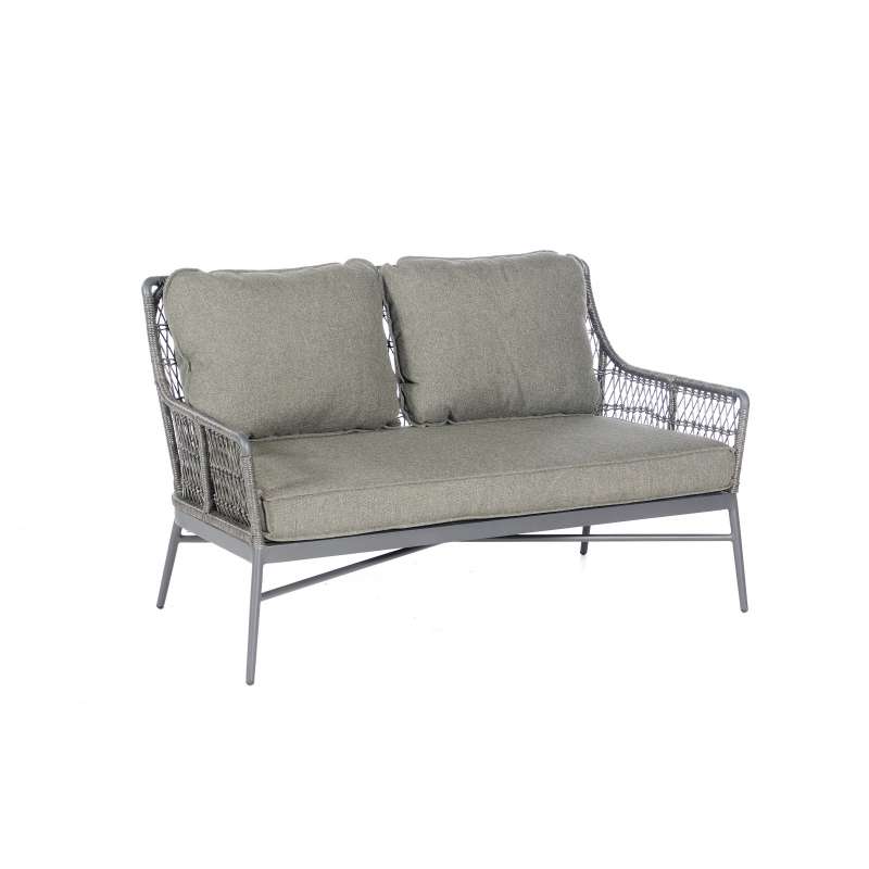 Sonnenpartner Loungesofa Retro Aluminium mit PE-Bespannung light coal Relaxsofa Garten-Sofa