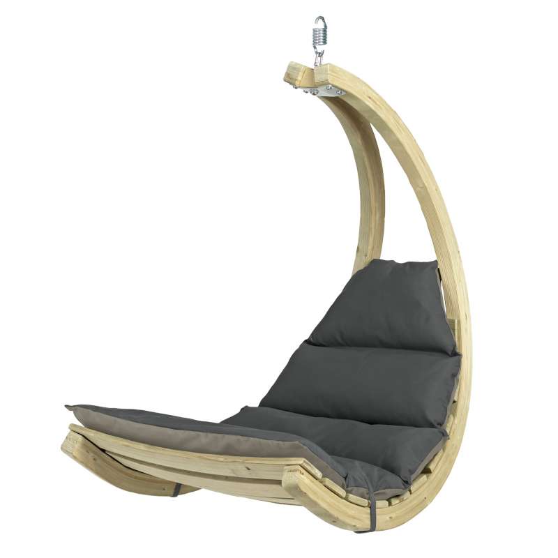 AMAZONAS Schwebesessel Swing Chair Anthracite Hängesessel inkl. Sitzkissen und Schwingfeder