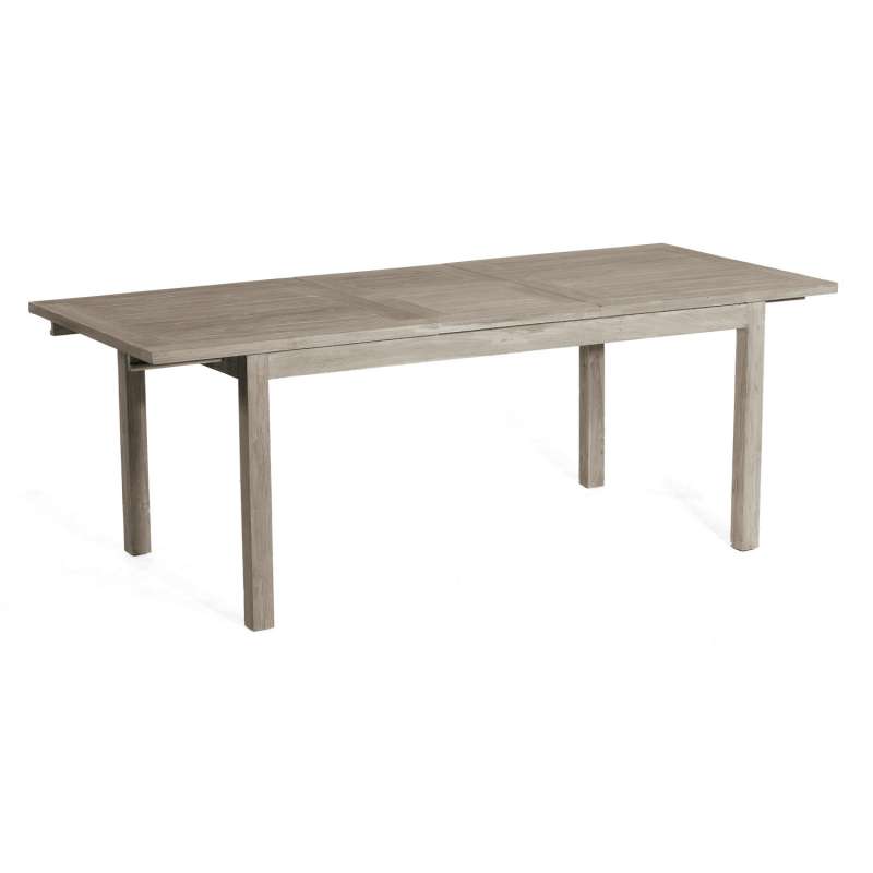 SunnySmart Teakholz-Gartentisch Wellington Old Teak Tisch ausziehbar 160/210x90 cm