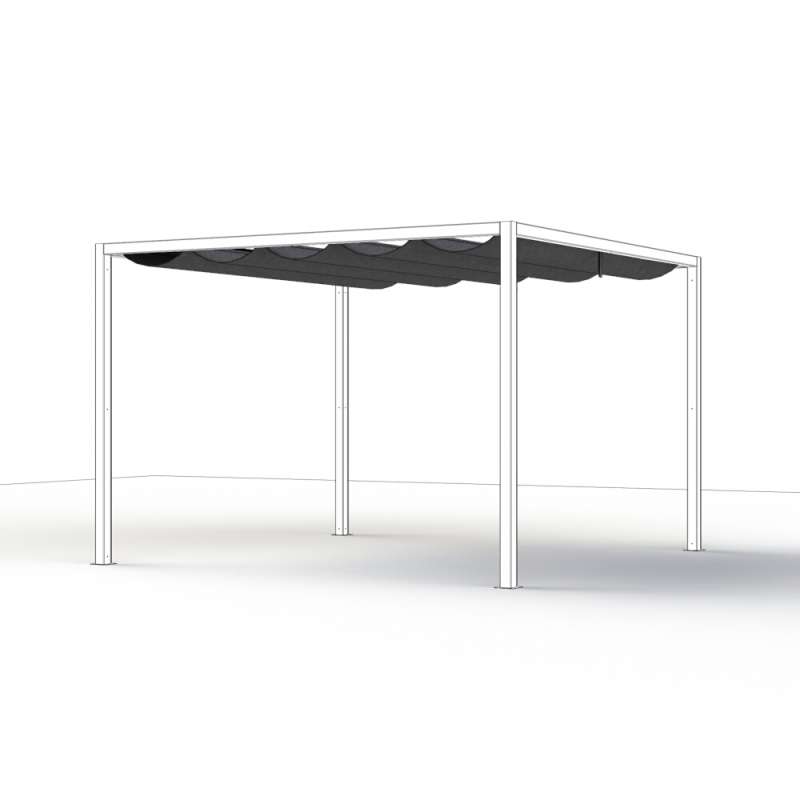 Siena Garden Dachbezug SCHATTENMANUFAKTUR® LIBERA, quadratisch, 300x300 cm anthrazit M90710
