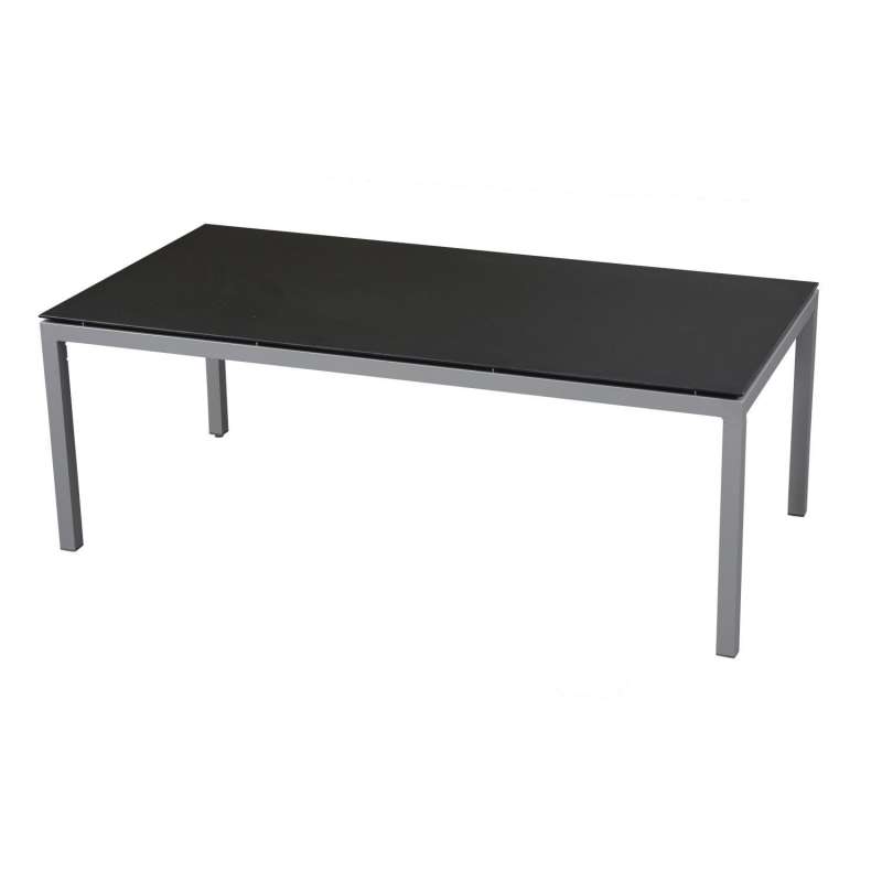 Inko Gartentisch Aluminium silber 200x100 cm Terrassentisch Tischplatte nach Wahl