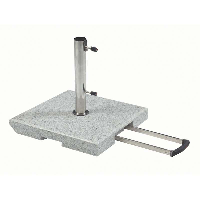 Doppler Trolley Granitsockel 50 kg für Rohr ø 32 x 60 mm Schirmsockel 45 x 45 x 10 cm